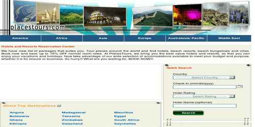 Places Tours Website